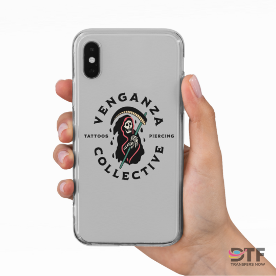 Calcomanías personalizadas para fundas de teléfonos | DTF Transfers Now